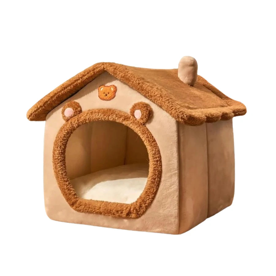 Washable Folding Pet House for Cats and Small Dogs