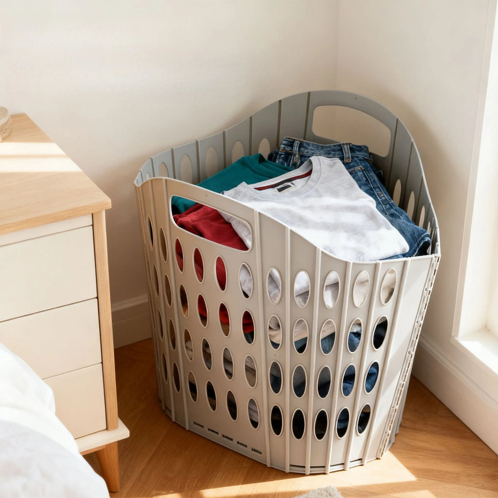 Collapsible Laundry Hamper Basket Foldable Portable Clothes Organizer Home Bathroom