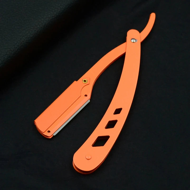 Men Folding Barber Razor Black