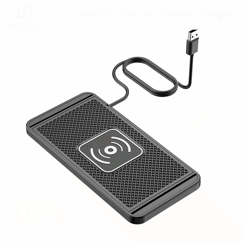 Car Wireless Charger Silicone Non Slip Fast Charging Phone Charging Pad Station