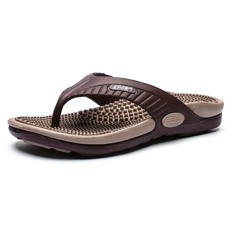 Massage Flip Flops Men Acupressure Sole Anti-Slip Comfortable Beach Sandals
