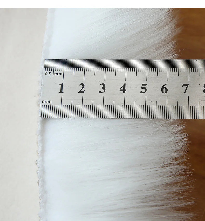 White Faux Fur Area Rug Shaggy Plush Bedroom Floor Mat