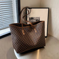 Women PU Leather Large Capacity Shoulder Tote Bag Casual Commuting Handbag