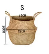 Seagrass Rattan Hanging Basket Flowerpot Laundry Storage