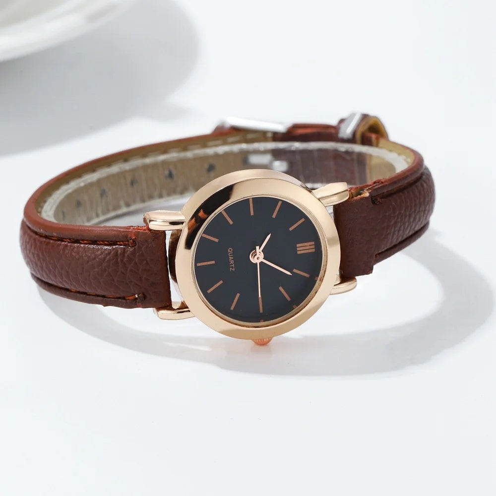 Women Quartz Leather Strap Fashion Wrist Watch