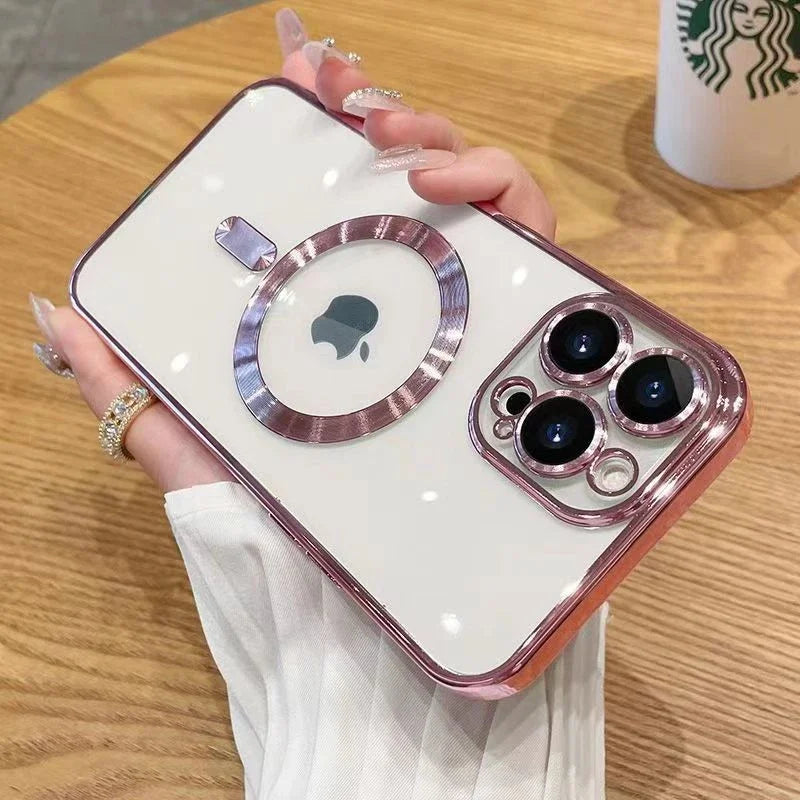 Transparent Magnetic Wireless Charging iPhone Case