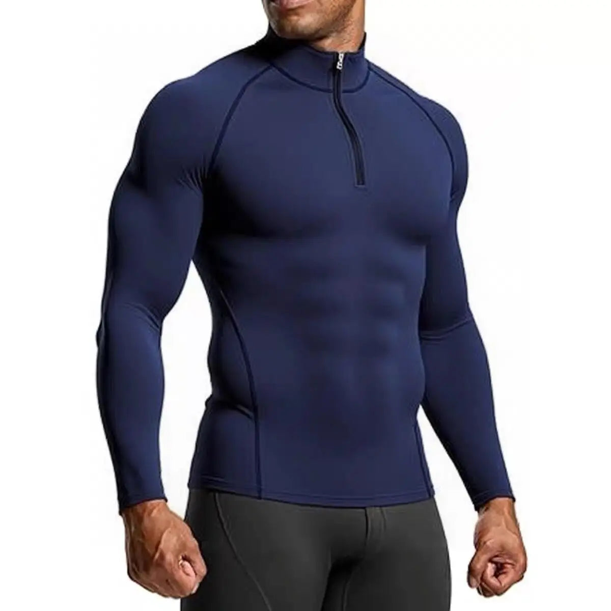 Men Compression Long Sleeve Gym T Shirt Slim Fit Running Fitness Sports Top