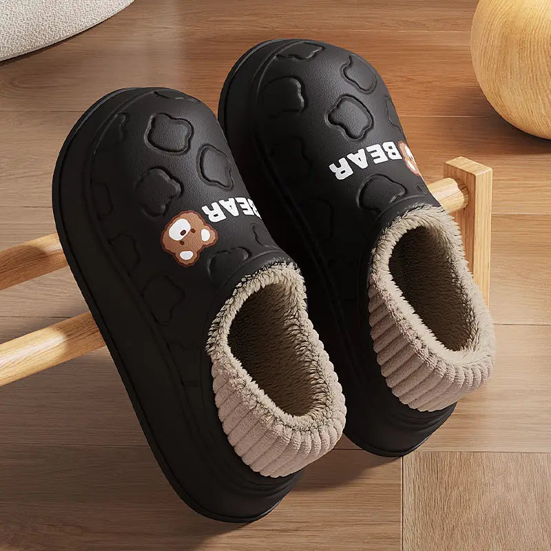 Waterproof Winter Plush Slippers for Women and Men