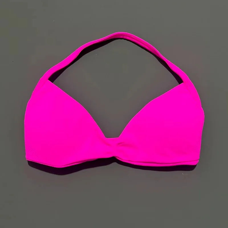 Seamless Strappy Sports Bra Halter Gym Top Women High Support Yoga Tank