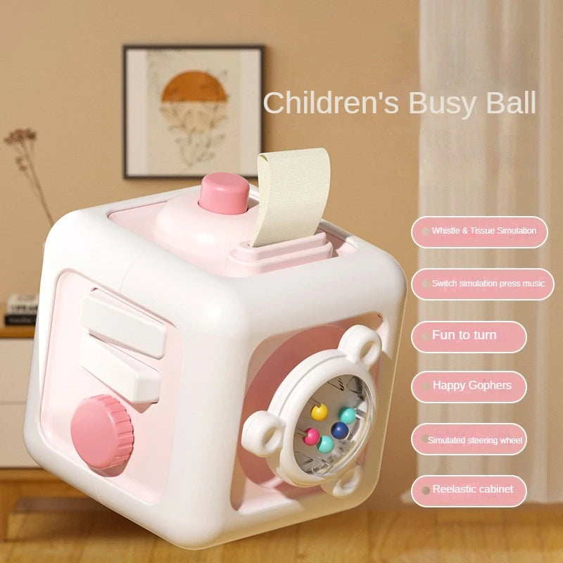 6 in 1 Montessori Busy Board Sensory Activity Cube