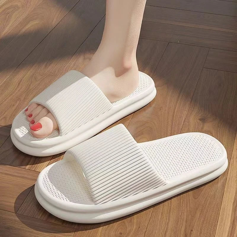 Minimalist EVA Slippers Anti Slip Soft Thick Sole Bathroom Slides for Men Women