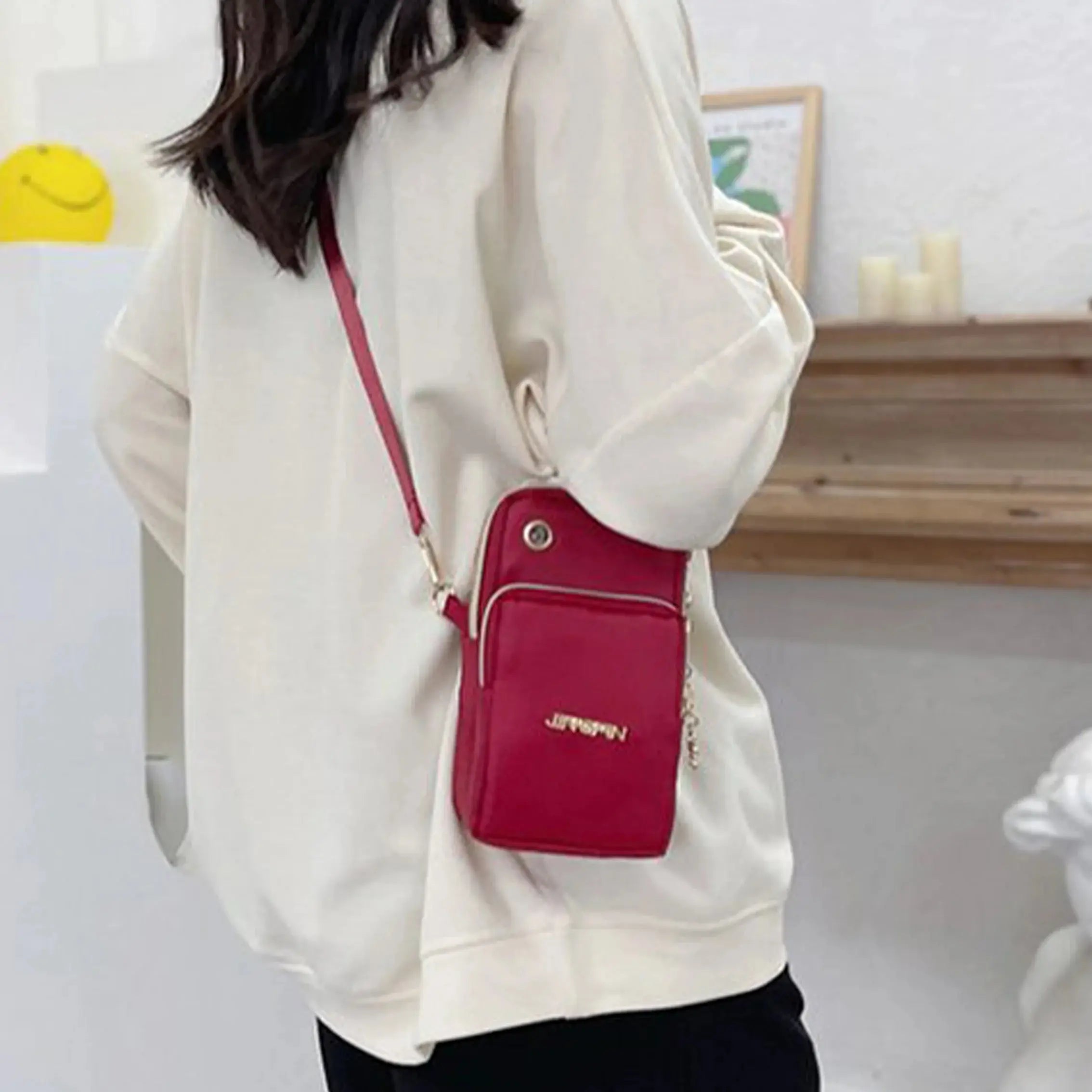 Women Crossbody Phone Bag Mini Shoulder Bag Travel Anti-Theft Small Messenger Bag Multi Pocket Mobile Pouch