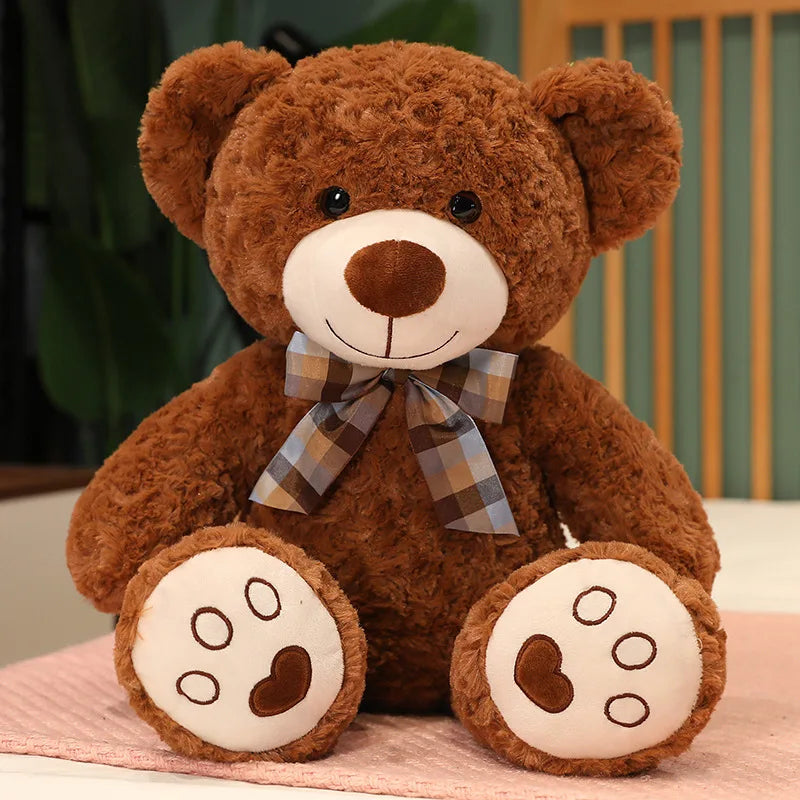 Classic Bow Tie Teddy Bear Plush Toy for Kids Girls Gift