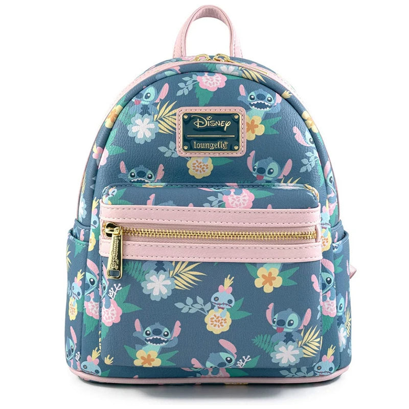 Disney Inside Out Sadness Cartoon Mini PU Leather Backpack Cute Girl Storage Bag