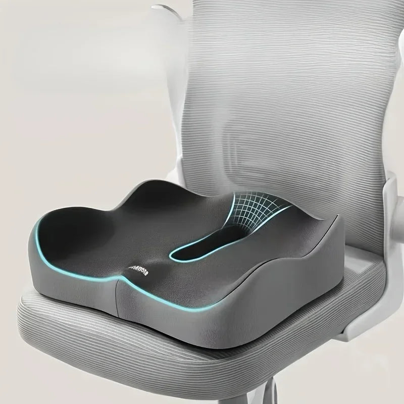 Memory Foam Seat Cushion Ergonomic Support Washable Cover Car Office Chair Pad