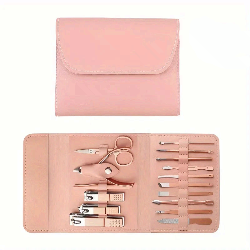 16Pcs Professional Nail Clippers and Cuticle Nippers Set