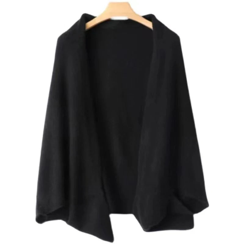Wool Knitted Shawl Scarf for Women Soft Warm Wrap Cardigan