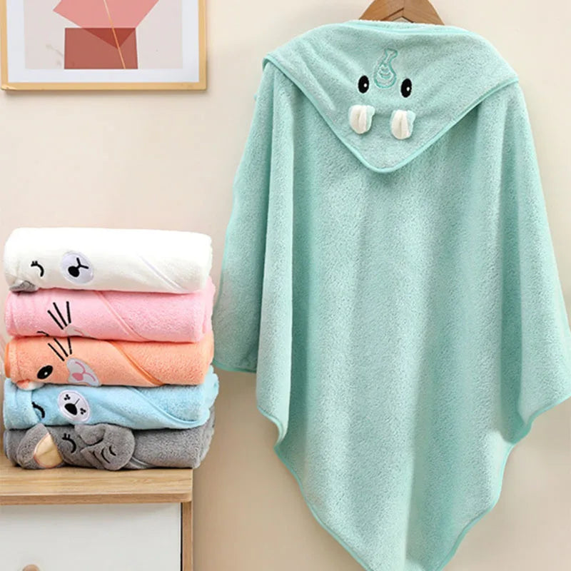 Baby Bath Towel Soft Absorbent Newborn Swaddle Wrap Blanket