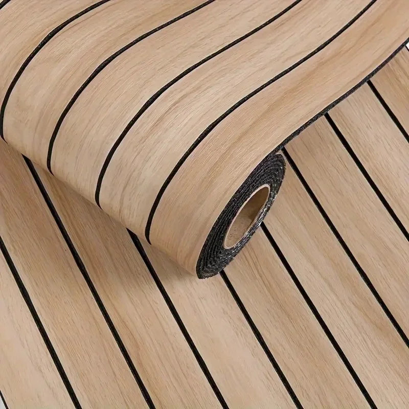 3D Wood Grain Wallpaper Self Adhesive Waterproof Removable DIY Wall Ceiling Decor