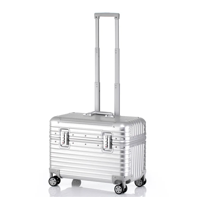 18 20 Inch Aluminum Carry On Suitcase Cabin Size Trolley Luggage