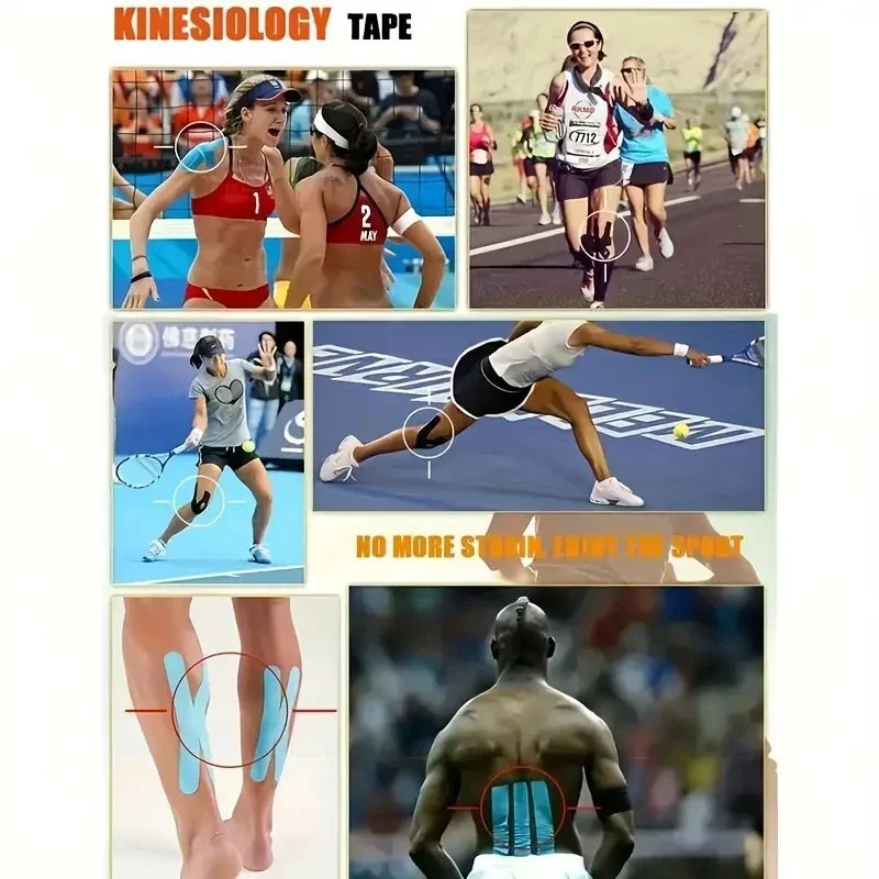 Waterproof Kinesiology Sports Tape Elastic Muscle Support Athletic Bandage Face Lifting Tape