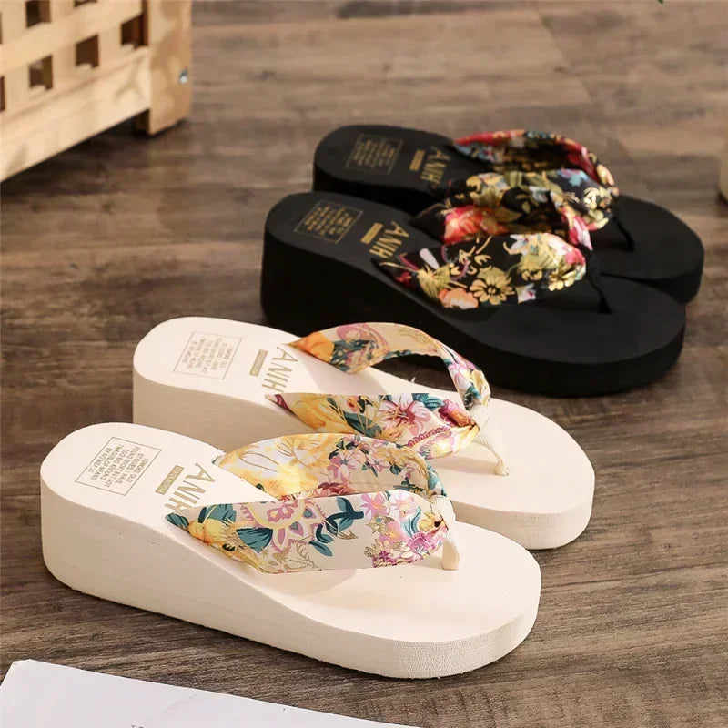 Women Platform Flip Flops Summer Beach Sandals
