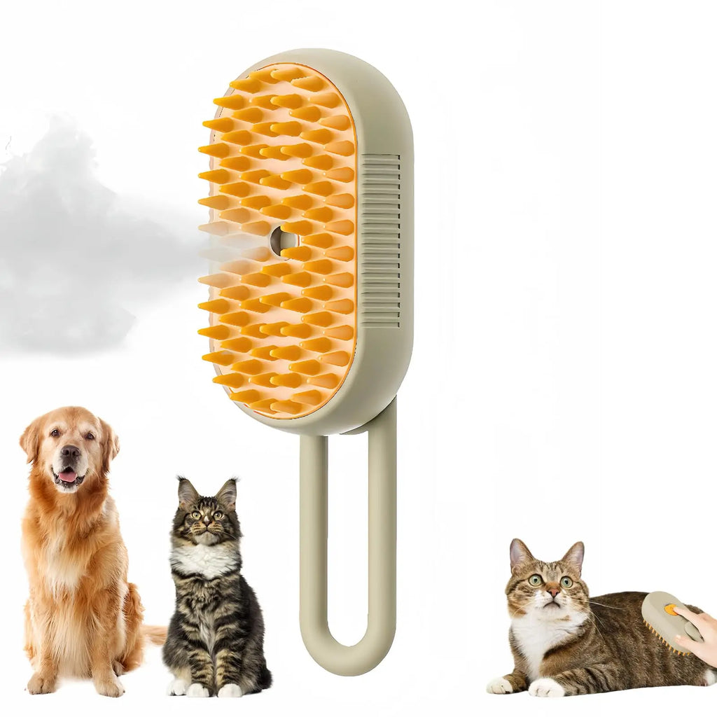 3 in 1 Pet Steam Brush for Cat Dog Grooming