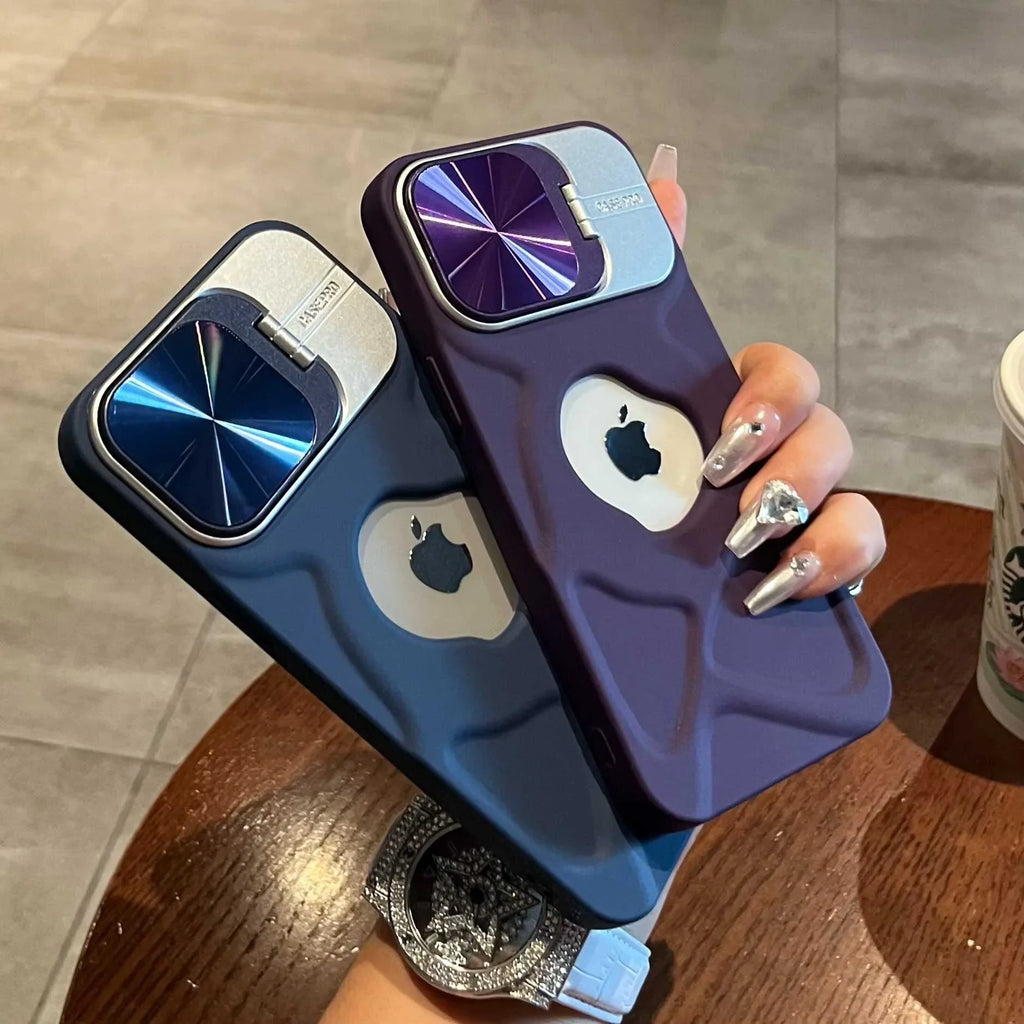 Magnetic Logo Stand Lens Protection iPhone Case