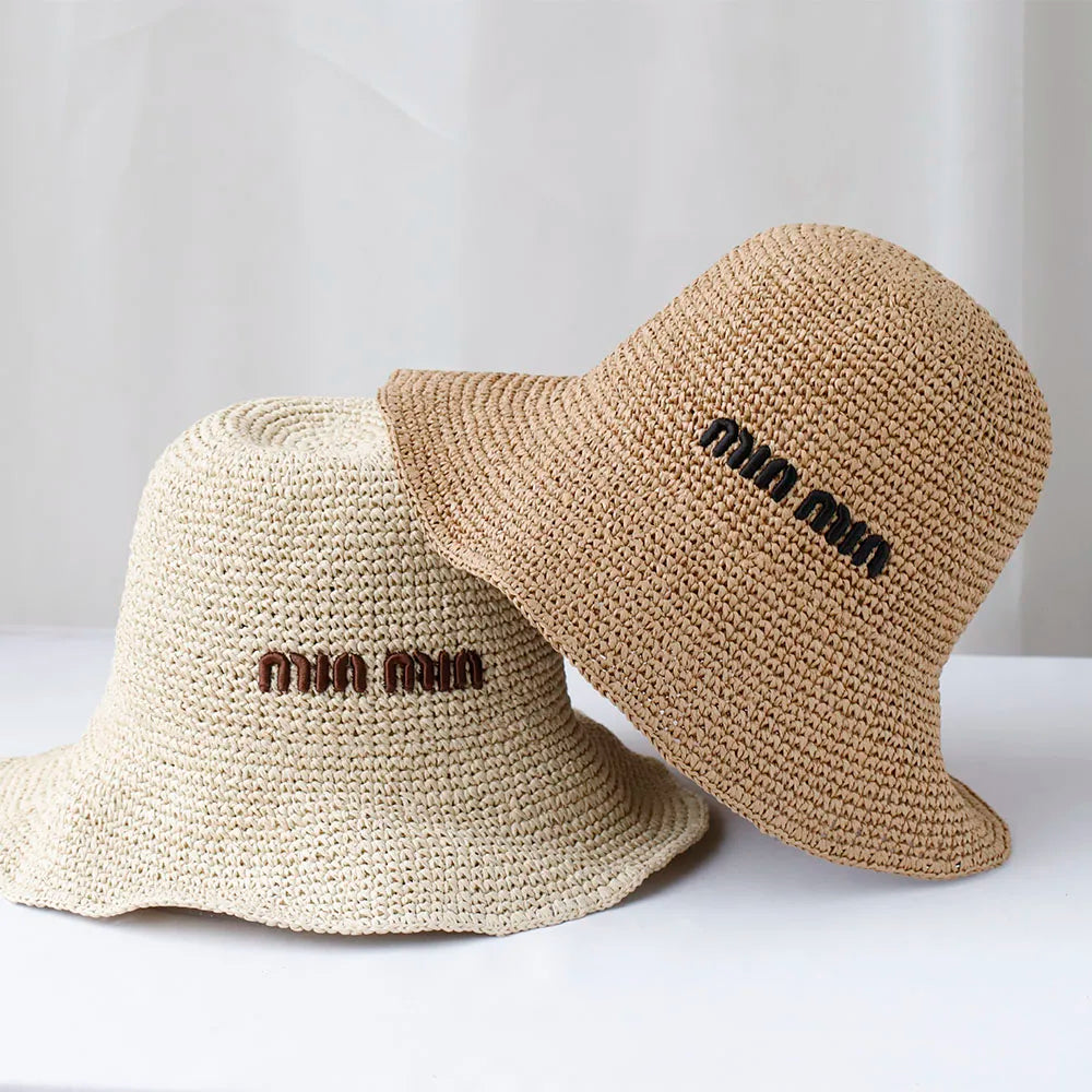 Wide Brim Straw Sun Hat for Women Foldable UV Beach Cap