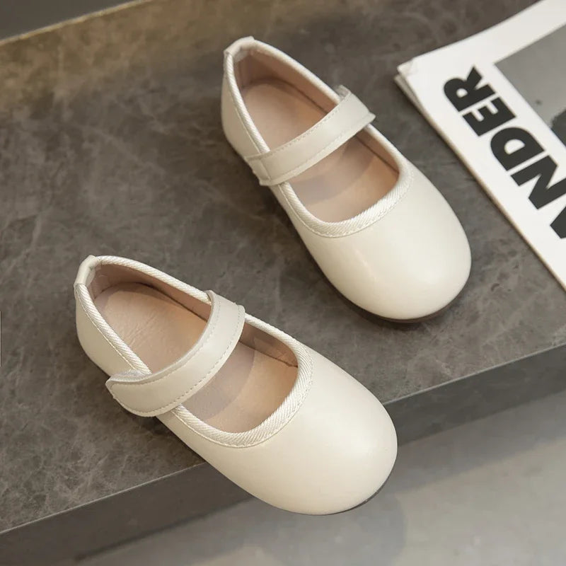 Girls Mary Jane Flats Soft Leather Princess Shoes for Toddlers & Kids