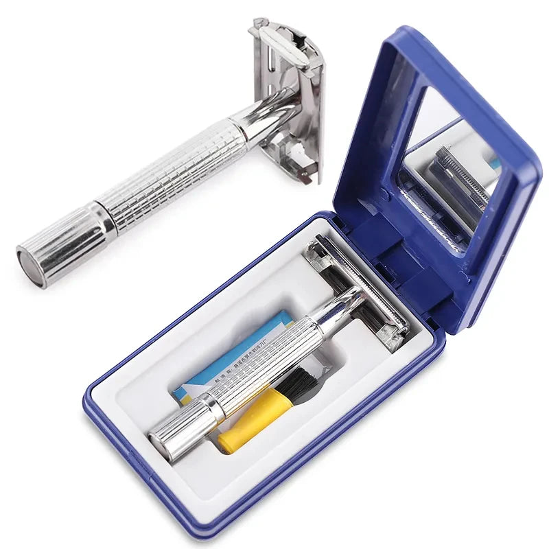 Men Folding Straight Razor 10 Blades