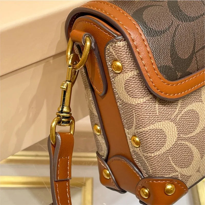 Women Minimalist Contrast Crossbody Box Bag