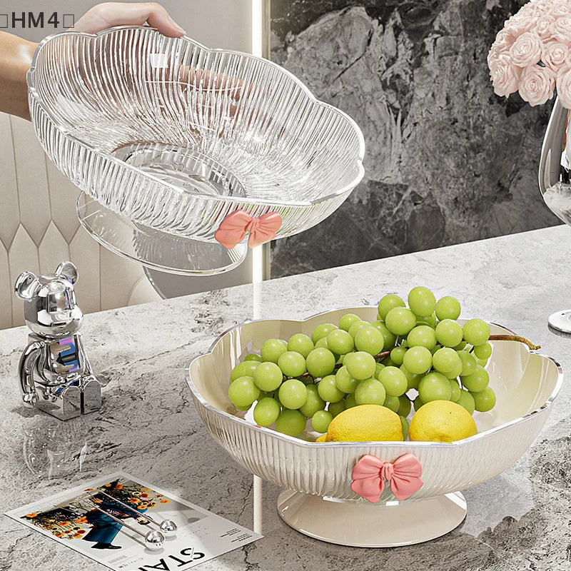 Plastic Candy Fruit Plate Coffee Table Snack Tray Decor