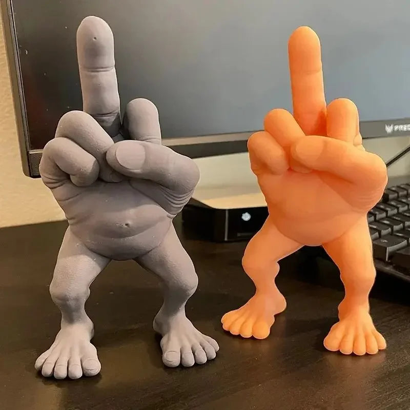 Funny Middle Finger Desk Figure Resin Office Desktop Decoration Creative Ornament
