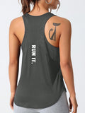 Women Quick Dry Gym Tank Top Breathable Mesh Workout Yoga Vest Sleeveless Fitness Shirt