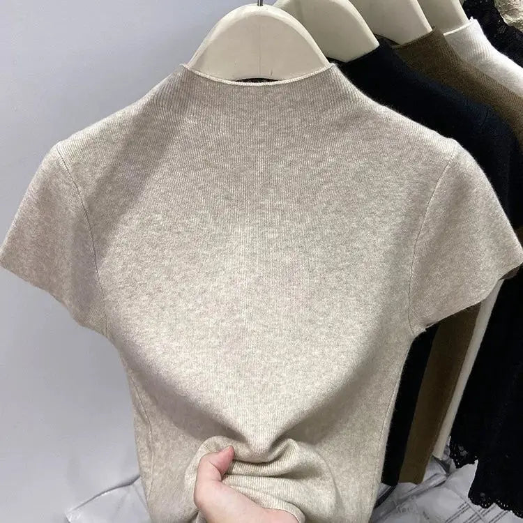 Women Slim Fit Turtleneck Knit Sweater