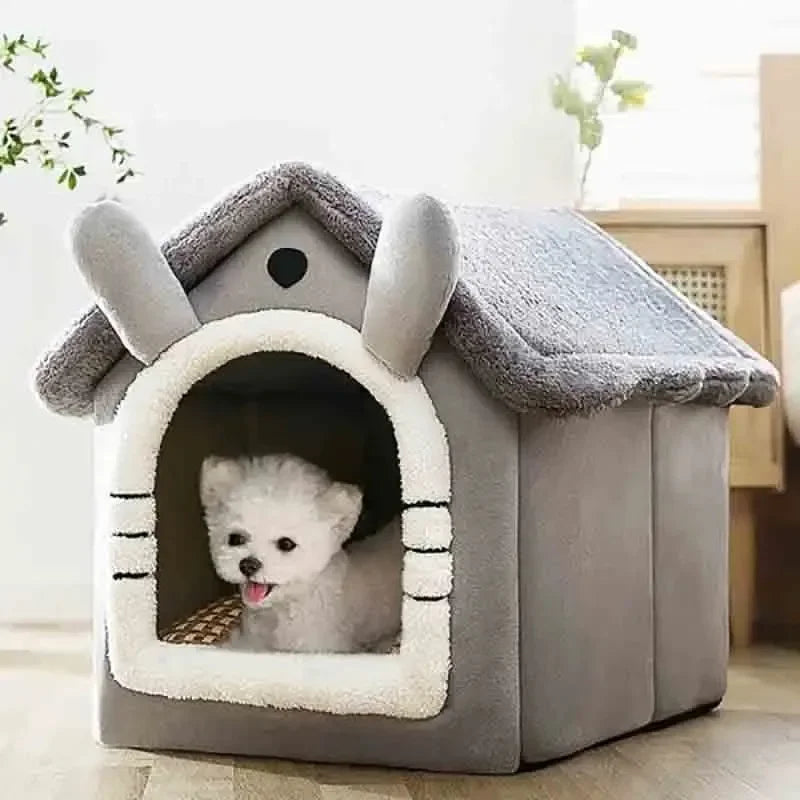 Indoor Soft Dog House Pet Tent Bed Washable Cushion