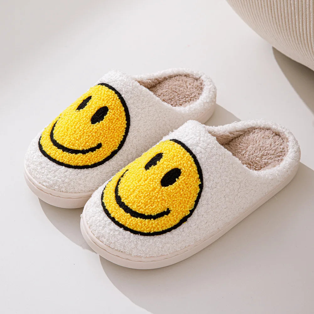Cute Cartoon Plush Slippers Winter Warm Soft Indoor Home Shoes Non-Slip Thick Sole Cozy House Slippers for Women & Kids