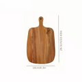 Wooden Cutting Board with Handle for Bread Cheese Fruit Vegetable Food Safe Durable