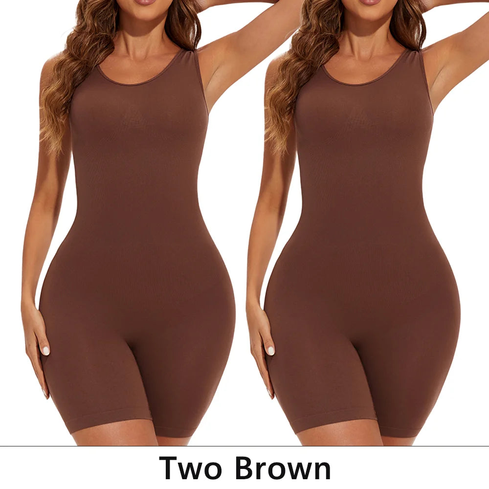 Women’s Seamless Full Coverage Shapewear Bodysuit Thigh Slimming Body Shaper