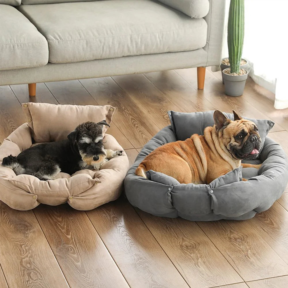 Warm Dog Sofa Bed Winter Pet Cat Kennel Cushion Mattress House for Small Large Dogs