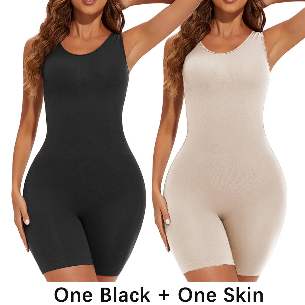 Women’s Seamless Full Coverage Shapewear Bodysuit Thigh Slimming Body Shaper