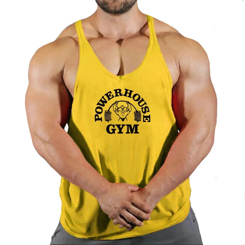 Men Gym Stringer Vest Sleeveless Bodybuilding Fitness Tank Top Workout Singlet