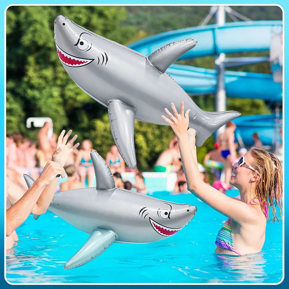 Inflatable Shark Pool Toy PVC Party Prop Model