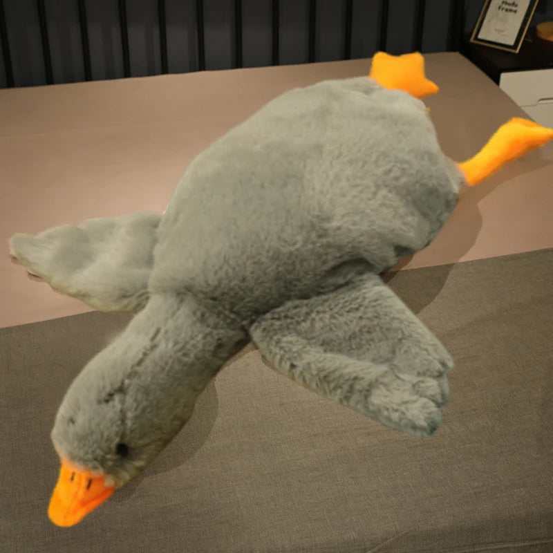 Giant Brown Duck Goose Plush Toy Sleeping Pillow Soft Stuffed Doll Gift