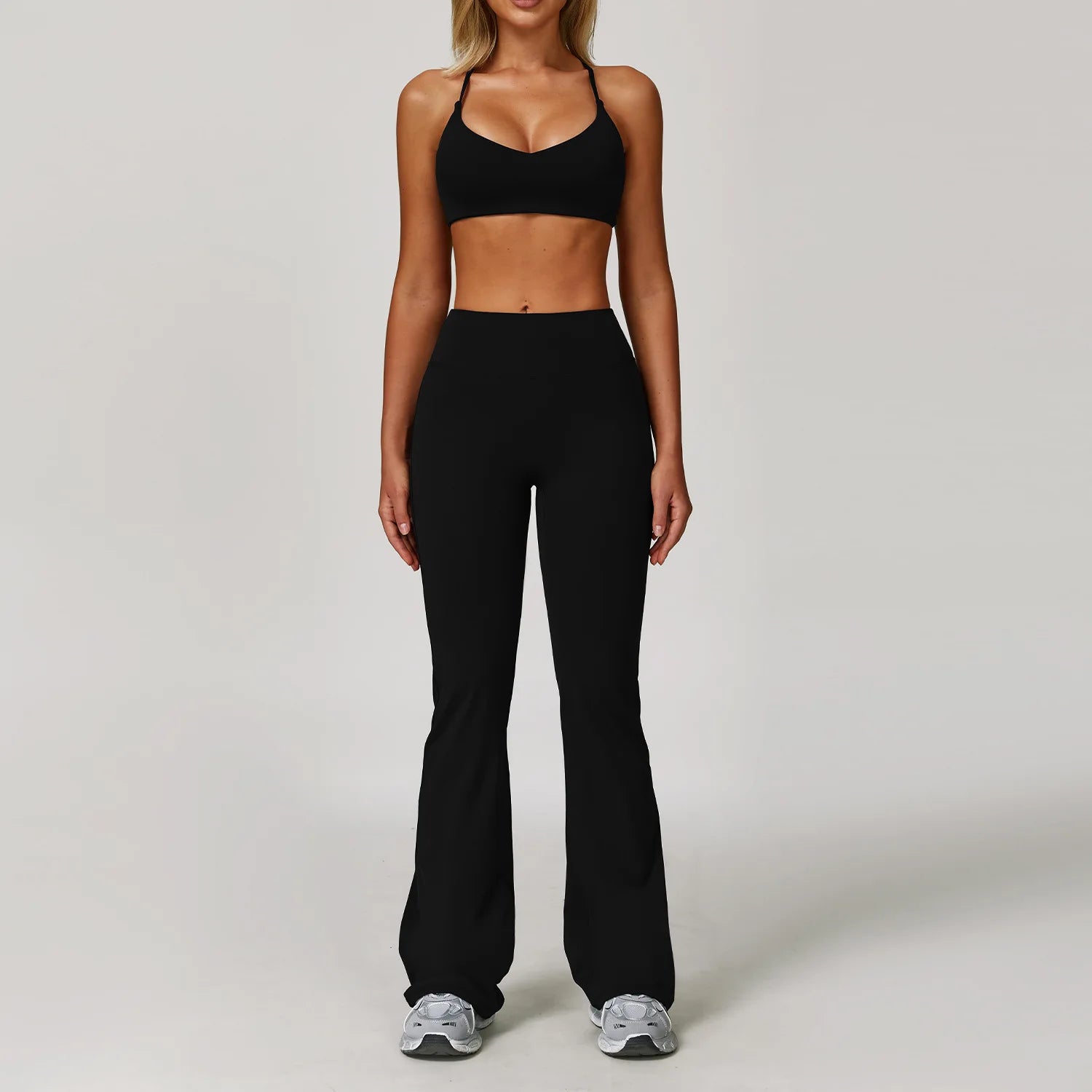 Women 2/3 Piece Yoga Set Gym Outfit Sports Bra Leggings Jacket Workout Fitness Set