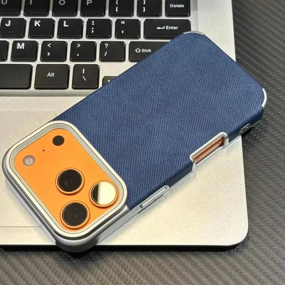 Denim Fabric Soft Shockproof Bumperi iPhone Case