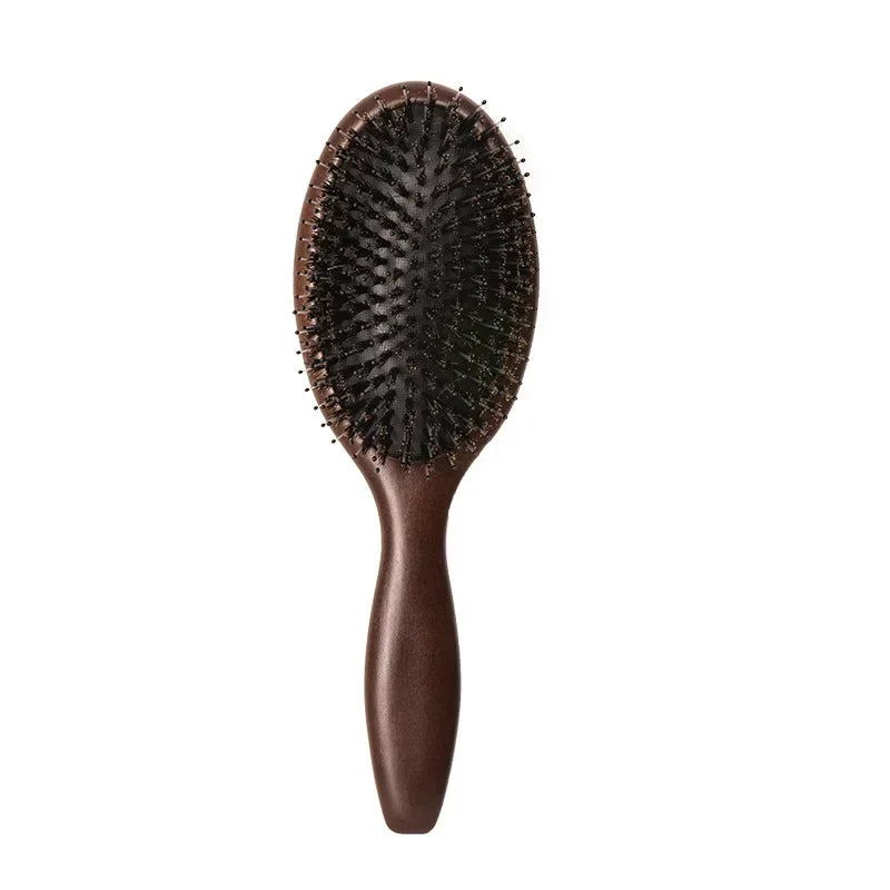 Wooden Hair Brush Paddle Comb Cushion Massage Detangling for Wet Dry Hair