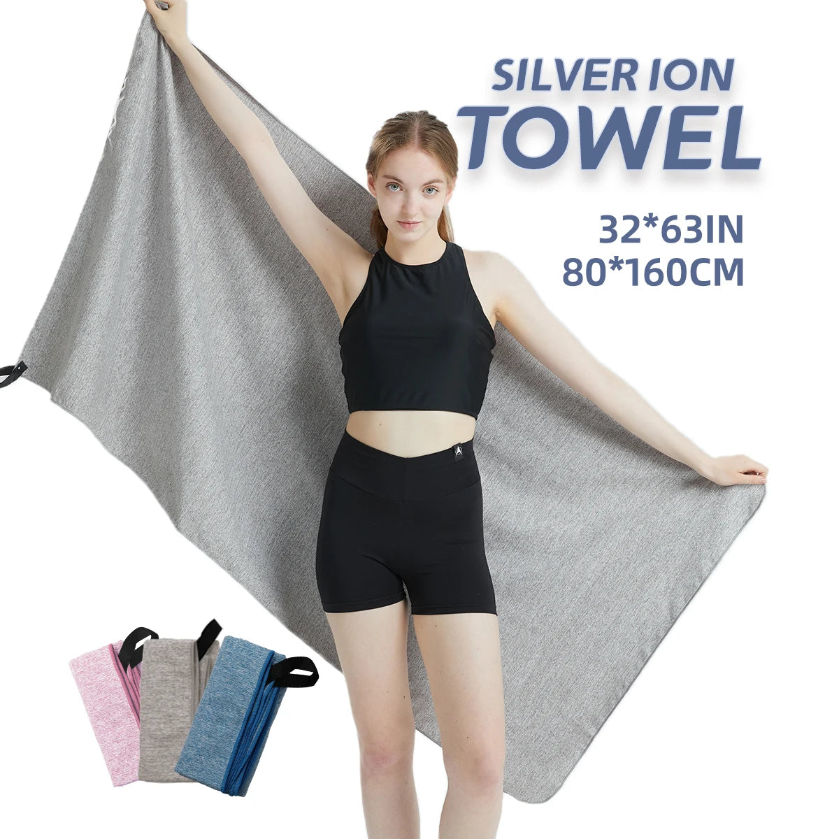 Microfiber Gym Towel Quick Dry Odor Free Absorbent Workout Sweat Towel