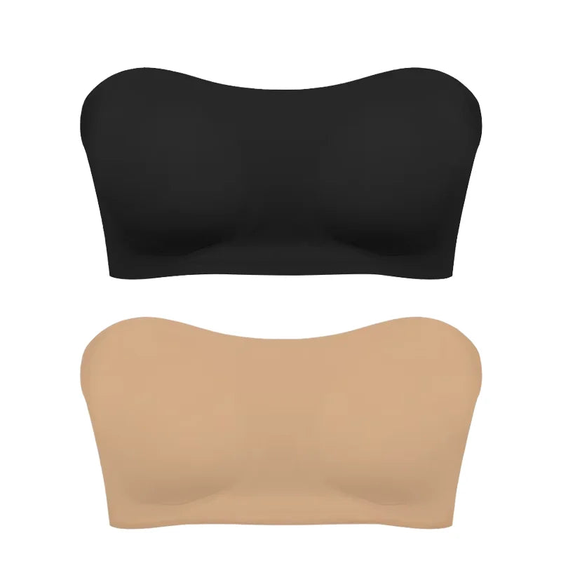 Women Strapless Push Up Bra Seamless Anti Slip Invisible Tube Top